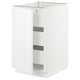 SEKTION / MAXIMERA Armoire inférieure 1 pte/3 tir, blanc/Axstad blanc mat, 18x24x30 "
