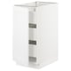 SEKTION / MAXIMERA Armoire inférieure 1 pte/3 tir, blanc/Axstad blanc mat, 15x24x30 "