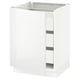 SEKTION / MAXIMERA Armoire inférieure 1 pte/3 tir, blanc/Ringhult blanc, 24x24x30 "
