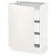 SEKTION / MAXIMERA Armoire inférieure 1 pte/3 tir, blanc/Veddinge blanc, 24x15x30 "