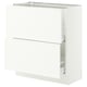 SEKTION / MAXIMERA Armoire inférieure 2 tiroirs, blanc/Aspudden blanc mat, 30x15x30 "
