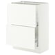 SEKTION / MAXIMERA Armoire inférieure 2 tiroirs, blanc/Aspudden blanc mat, 24x15x30 "