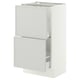 SEKTION / MAXIMERA Armoire inférieure 2 tiroirs, blanc/Aspudden gris clair, 18x15x30 "