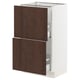 SEKTION / MAXIMERA Armoire inférieure 2 tiroirs, blanc/Sinarp brun, 18x15x30 "