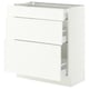 SEKTION / MAXIMERA Armoire inférieure 3 tiroirs, blanc/Aspudden blanc mat, 30x15x30 "