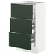 SEKTION / MAXIMERA Armoire inférieure 3 tiroirs, blanc/Havstorp vert profond, 18x15x30 "