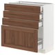 SEKTION / MAXIMERA Armoire inférieure 4 tiroirs, blanc Enköping/brun effet noyer, 30x15x30 "