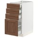SEKTION / MAXIMERA Armoire inférieure 4 tiroirs, blanc Enköping/brun effet noyer, 15x24x30 "