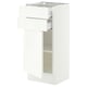 SEKTION / MAXIMERA Armoire inférieure pte/2 tir, blanc/Aspudden blanc mat, 15x15x30 "