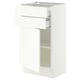 SEKTION / MAXIMERA Armoire inférieure pte/2 tir, blanc/Aspudden blanc mat, 18x15x30 "