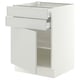 SEKTION / MAXIMERA Armoire inférieure pte/2 tir, blanc/Aspudden gris clair, 24x24x30 "