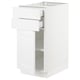 SEKTION / MAXIMERA Armoire inférieure pte/2 tir, blanc/Axstad blanc mat, 15x24x30 "