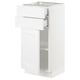 SEKTION / MAXIMERA Armoire inférieure pte/2 tir, blanc/Axstad blanc mat, 15x15x30 "