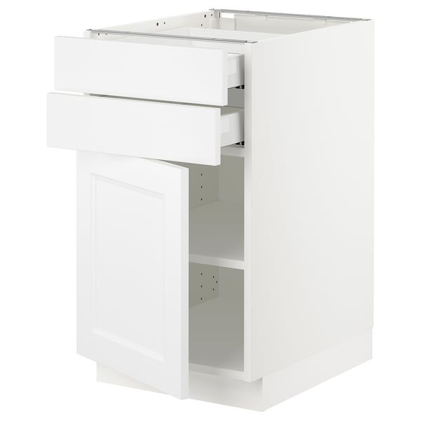 SEKTION / MAXIMERA Armoire inférieure pte/2 tir, blanc/Axstad blanc mat, 18x24x30 "