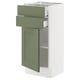 SEKTION / MAXIMERA Armoire inférieure pte/2 tir, blanc/Axstad gris-vert, 15x15x30 "