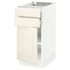 SEKTION / MAXIMERA Armoire inférieure pte/2 tir, blanc/Bodbyn blanc cassé, 15x24x30 "