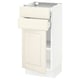 SEKTION / MAXIMERA Armoire inférieure pte/2 tir, blanc/Bodbyn blanc cassé, 15x15x30 "