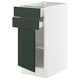 SEKTION / MAXIMERA Armoire inférieure pte/2 tir, blanc/Havstorp vert profond, 15x24x30 "