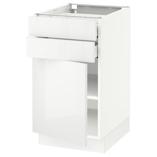 SEKTION / MAXIMERA Armoire inférieure pte/2 tir, blanc/Ringhult blanc, 18x24x30 "