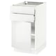 SEKTION / MAXIMERA Armoire inférieure pte/2 tir, blanc/Ringhult blanc, 18x24x30 "