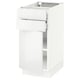 SEKTION / MAXIMERA Armoire inférieure pte/2 tir, blanc/Ringhult blanc, 15x24x30 "