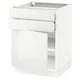 SEKTION / MAXIMERA Armoire inférieure pte/2 tir, blanc/Ringhult blanc, 24x24x30 "