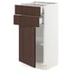 SEKTION / MAXIMERA Armoire inférieure pte/2 tir, blanc/Sinarp brun, 15x15x30 "