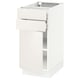 SEKTION / MAXIMERA Armoire inférieure pte/2 tir, blanc/Veddinge blanc, 15x24x30 "