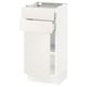 SEKTION / MAXIMERA Armoire inférieure pte/2 tir, blanc/Veddinge blanc, 15x15x30 "