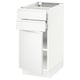 SEKTION / MAXIMERA Armoire inférieure pte/2 tir, blanc/Voxtorp blanc mat, 15x24x30 "