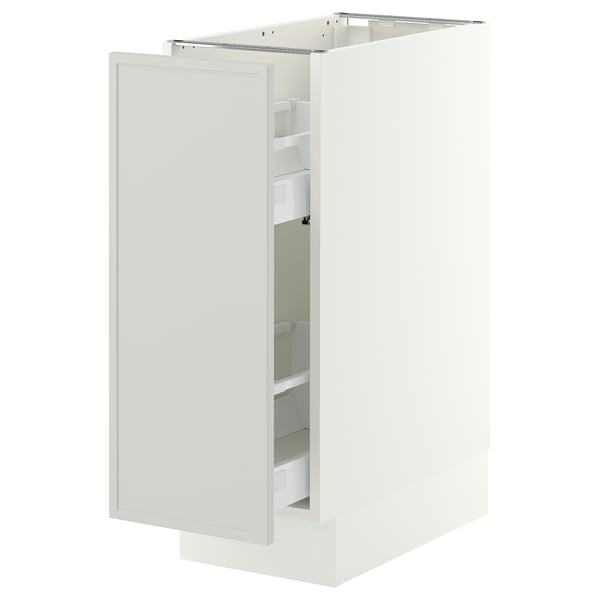 SEKTION / MAXIMERA Armoire inférieure rang coulissant, blanc/Aspudden gris clair, 12x24x30 "
