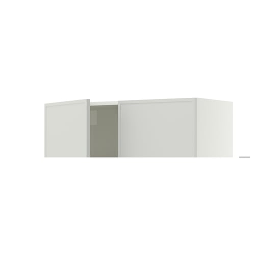 SEKTION / MAXIMERA Armoire murale 2portes/2tiroirs, blanc/Aspudden gris clair, 36x15x40 "