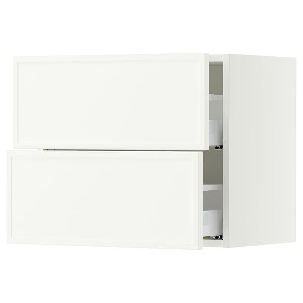 SEKTION / MAXIMERA Armoire murale à 2 tiroirs, blanc/Aspudden blanc mat, 24x15x20 "