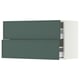 SEKTION / MAXIMERA Armoire murale à 2 tiroirs, blanc/Aspudden gris-vert foncé, 36x15x20 "