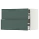SEKTION / MAXIMERA Armoire murale à 2 tiroirs, blanc/Aspudden gris-vert foncé, 30x15x20 "