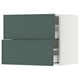 SEKTION / MAXIMERA Armoire murale à 2 tiroirs, blanc/Aspudden gris-vert foncé, 24x15x20 "