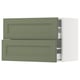 SEKTION / MAXIMERA Armoire murale à 2 tiroirs, blanc/Axstad gris-vert, 30x15x20 "