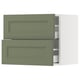 SEKTION / MAXIMERA Armoire murale à 2 tiroirs, blanc/Axstad gris-vert, 24x15x20 "