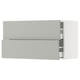 SEKTION / MAXIMERA Armoire murale à 2 tiroirs, blanc/Havstorp gris clair, 36x15x20 "