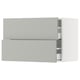 SEKTION / MAXIMERA Armoire murale à 2 tiroirs, blanc/Havstorp gris clair, 30x15x20 "