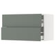 SEKTION / MAXIMERA Armoire murale à 2 tiroirs, blanc/Nickebo gris -vert mat, 36x15x20 "
