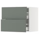 SEKTION / MAXIMERA Armoire murale à 2 tiroirs, blanc/Nickebo gris -vert mat, 24x15x20 "