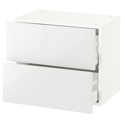 SEKTION / MAXIMERA Armoire murale à 2 tiroirs, blanc/Ringhult blanc, 24x15x20 "