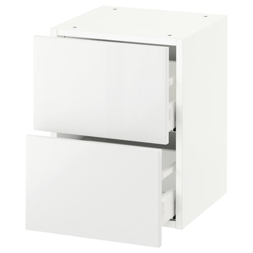 SEKTION / MAXIMERA Armoire murale à 2 tiroirs, blanc/Ringhult blanc, 15x15x20 "