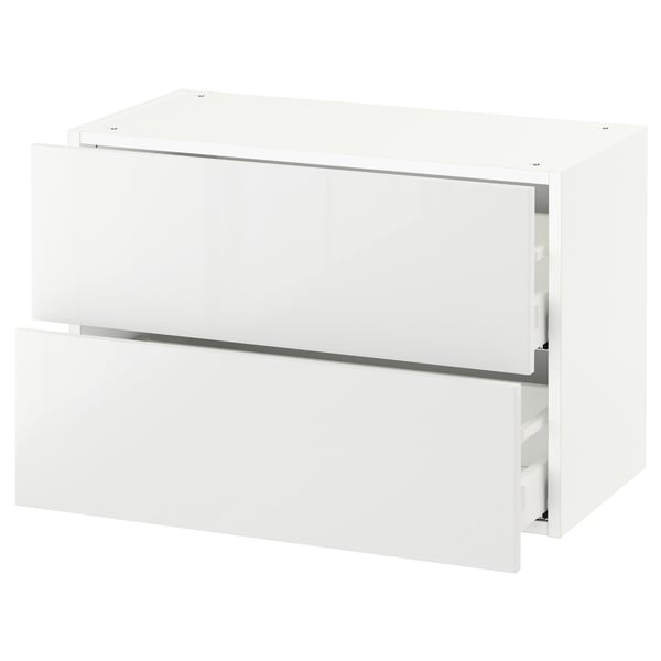 SEKTION / MAXIMERA Armoire murale à 2 tiroirs, blanc/Ringhult blanc, 30x15x20 "
