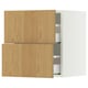 SEKTION / MAXIMERA Armoire murale à 2 tiroirs, blanc/Sinarp chêne plaqué, 18x15x20 "