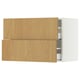 SEKTION / MAXIMERA Armoire murale à 2 tiroirs, blanc/Sinarp chêne plaqué, 30x15x20 "