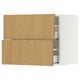 SEKTION / MAXIMERA Armoire murale à 2 tiroirs, blanc/Sinarp chêne plaqué, 24x15x20 "