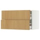 SEKTION / MAXIMERA Armoire murale à 2 tiroirs, blanc/Sinarp chêne plaqué, 36x15x20 "