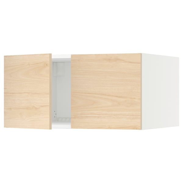 SEKTION Surmeuble réfr/cong 2 ptes, blanc/Askersund effet frêne clair, 30x24x15 "